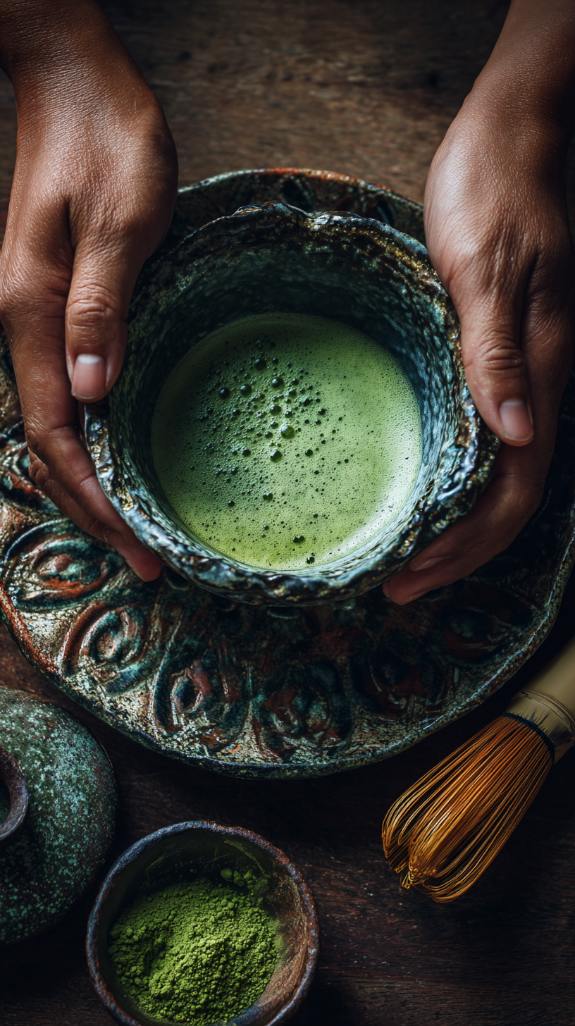 Serene matcha preparation